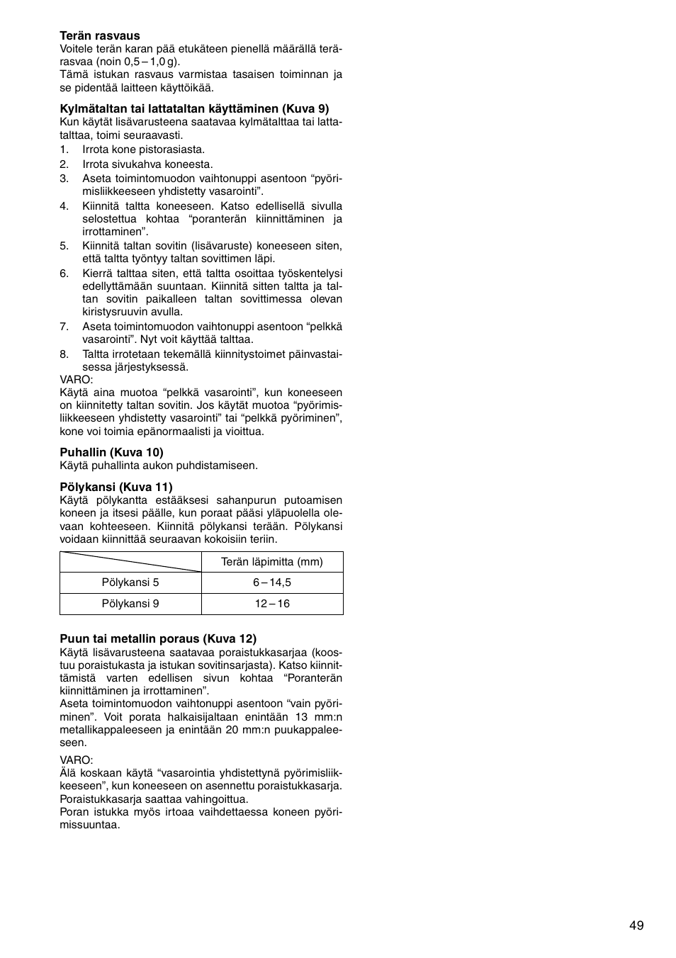 Makita CORDLESS ROTARY HAMMER HR160D User Manual | Page 49 / 64