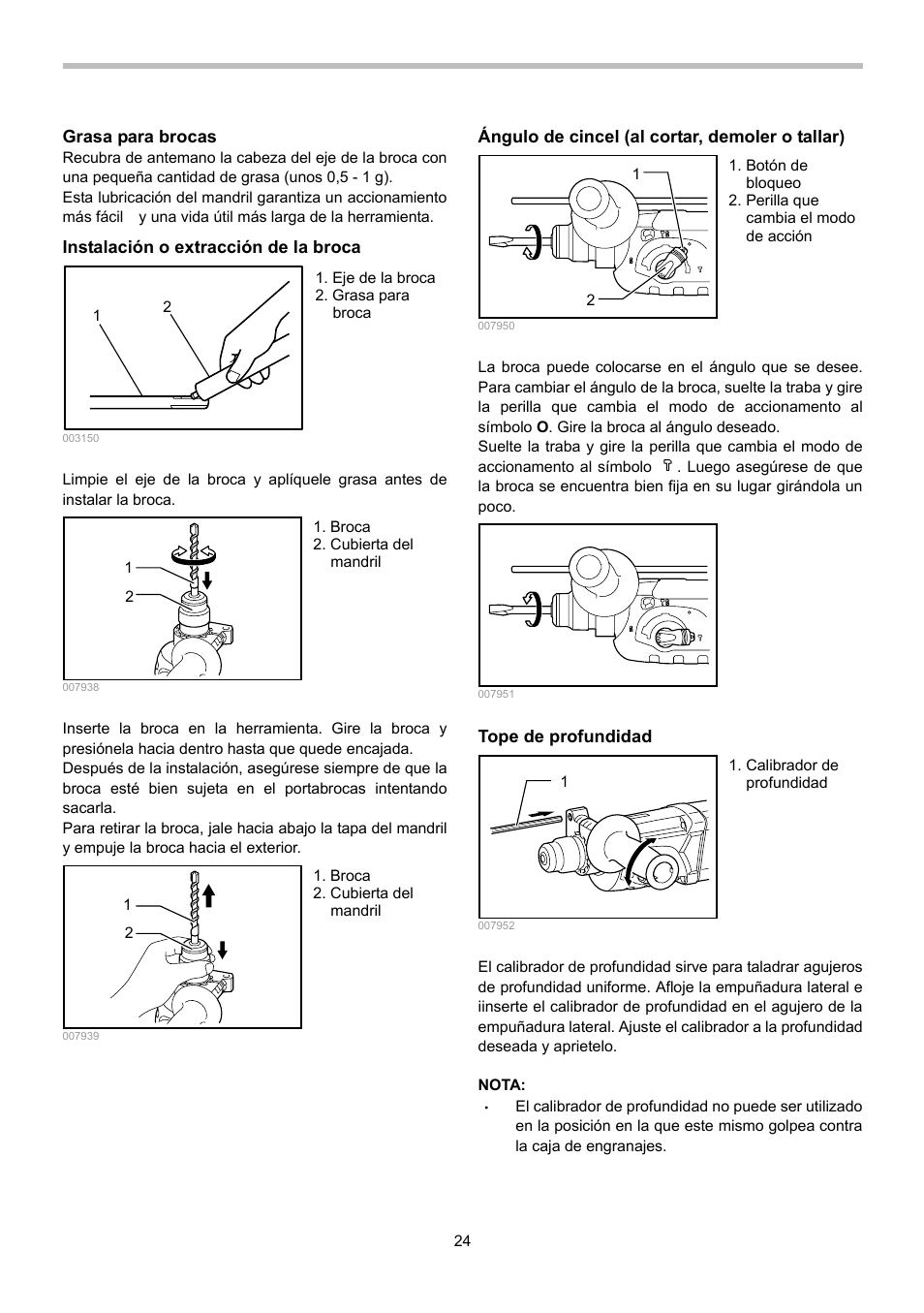 Makita HR2470 User Manual | Page 24 / 28