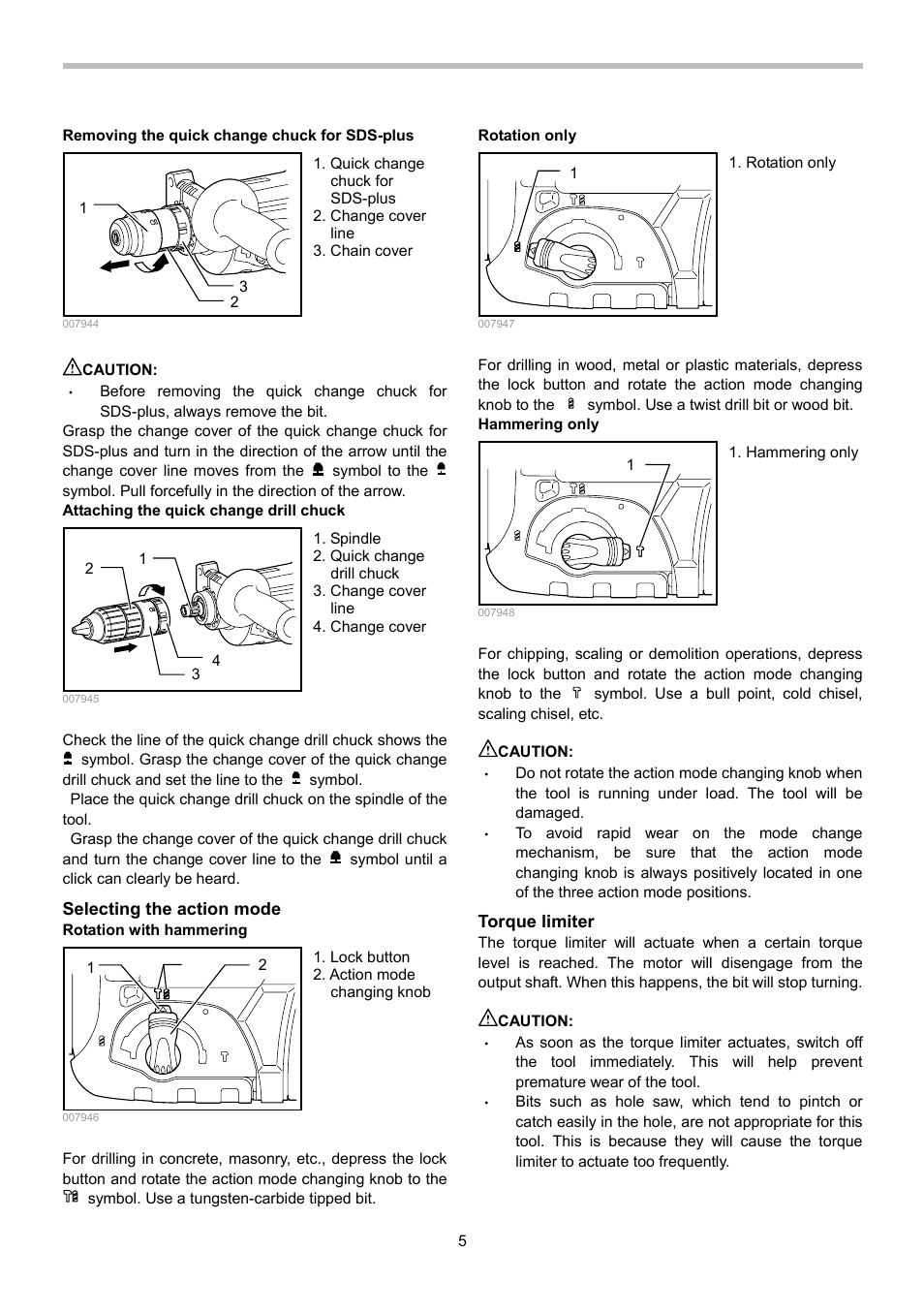 Makita HR2470 User Manual | Page 5 / 28