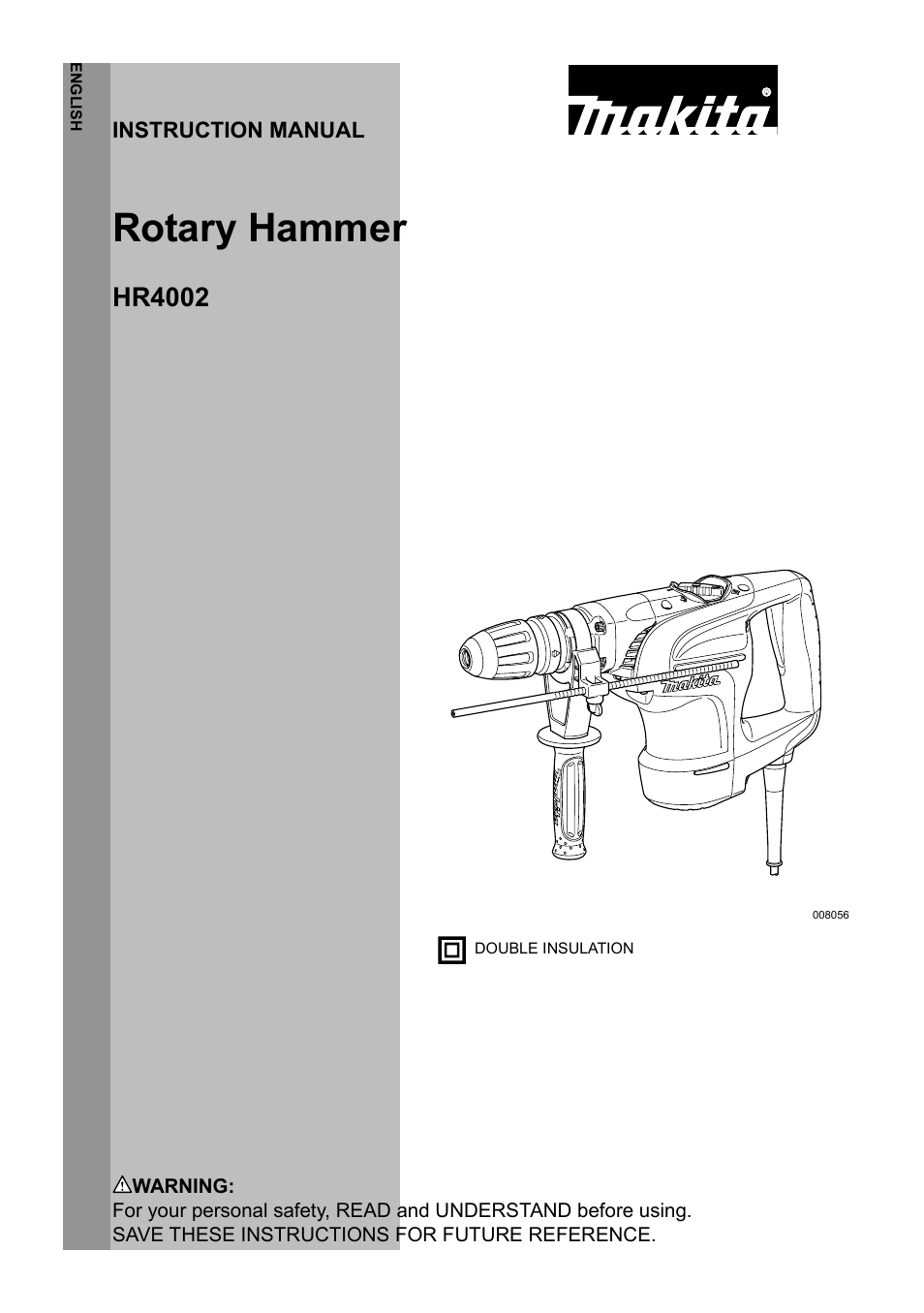 Makita HR4002 User Manual | 8 pages