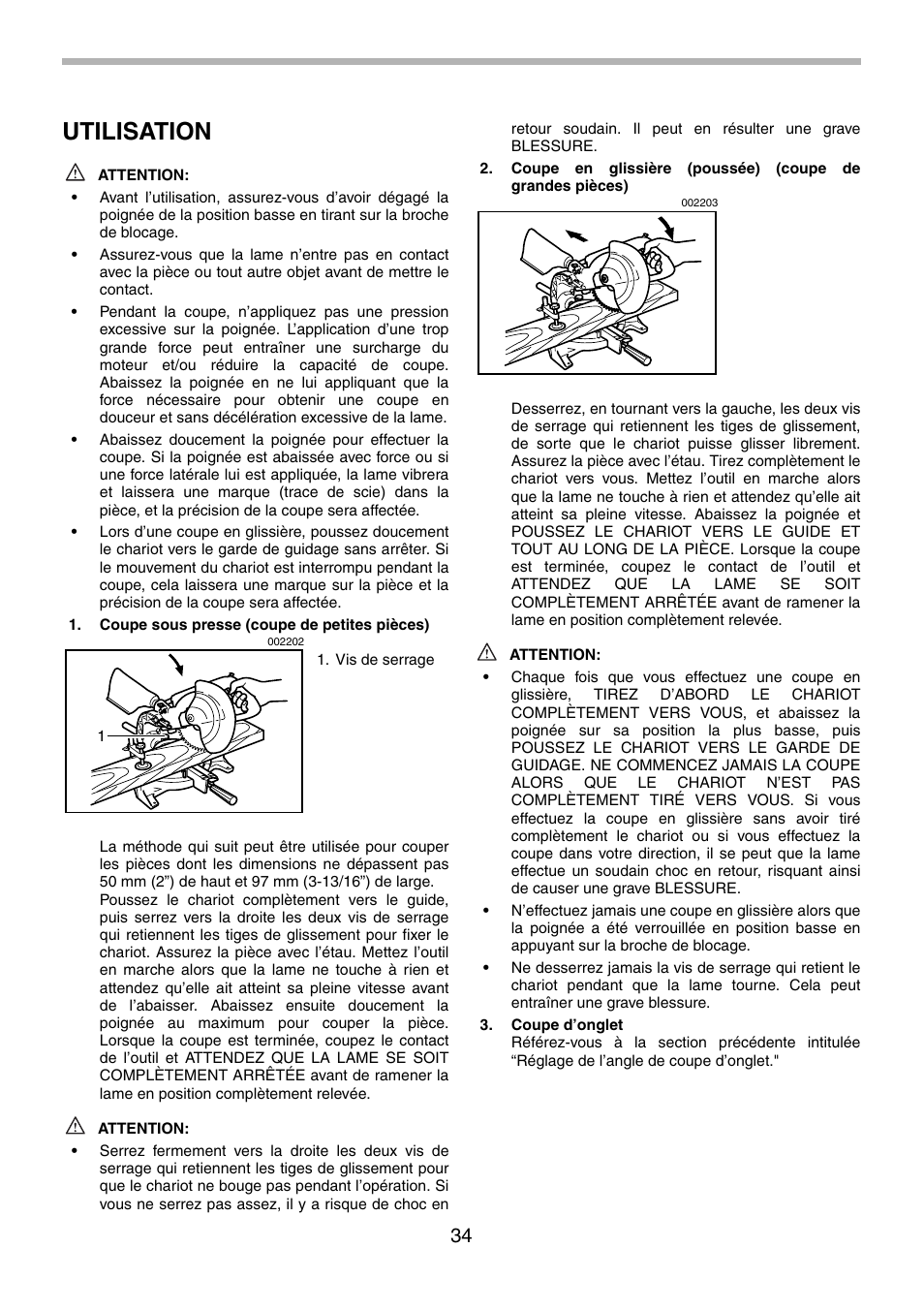 Utilisation | Makita LS0714FL User Manual | Page 34 / 68