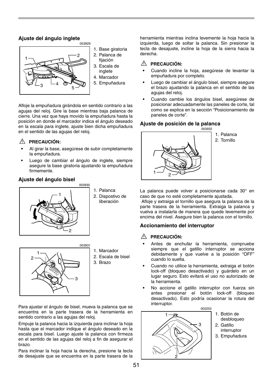 Makita LS0714FL User Manual | Page 51 / 68