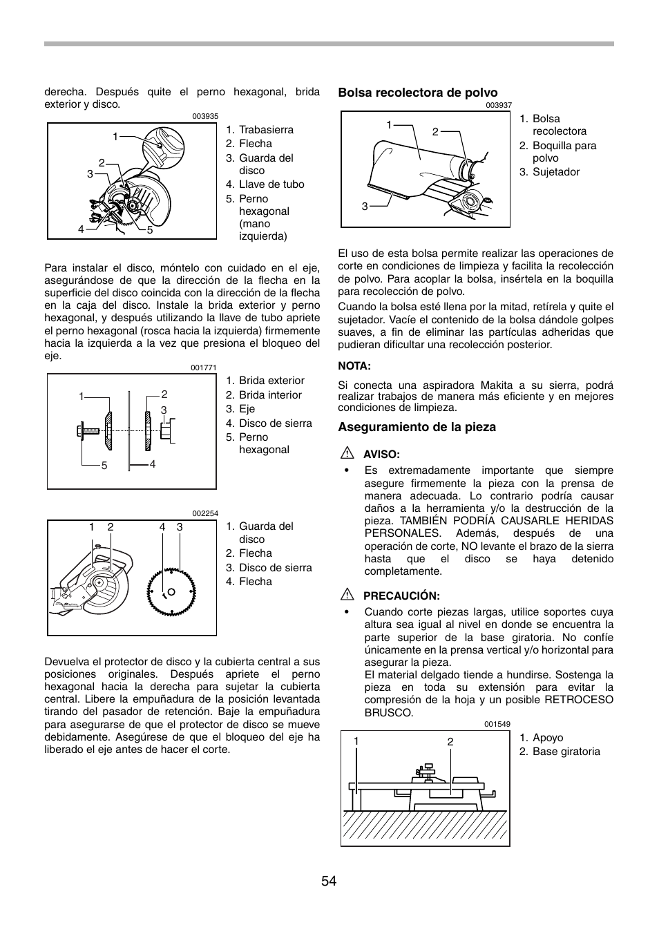 Makita LS0714FL User Manual | Page 54 / 68