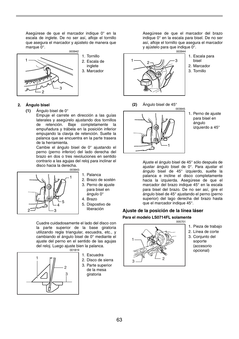 Makita LS0714FL User Manual | Page 63 / 68