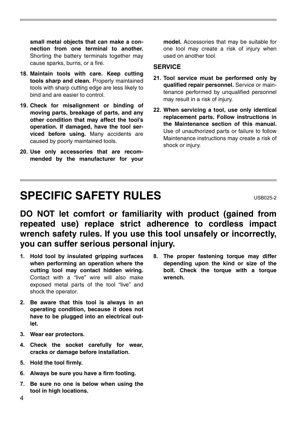 Specific safety rules | Makita 6917D User Manual | Page 4 / 20
