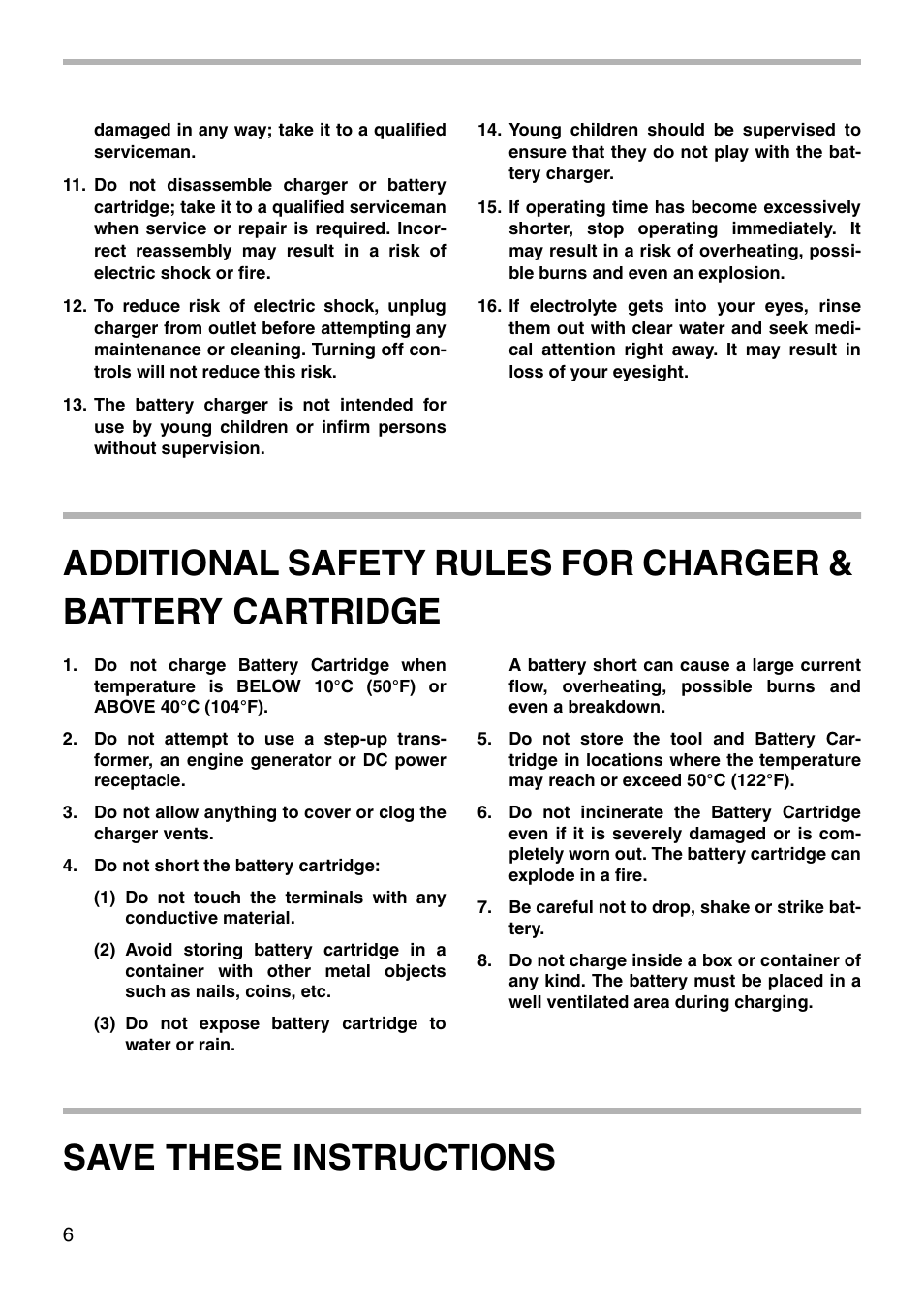 Save these instructions | Makita BTW120 User Manual | Page 6 / 20