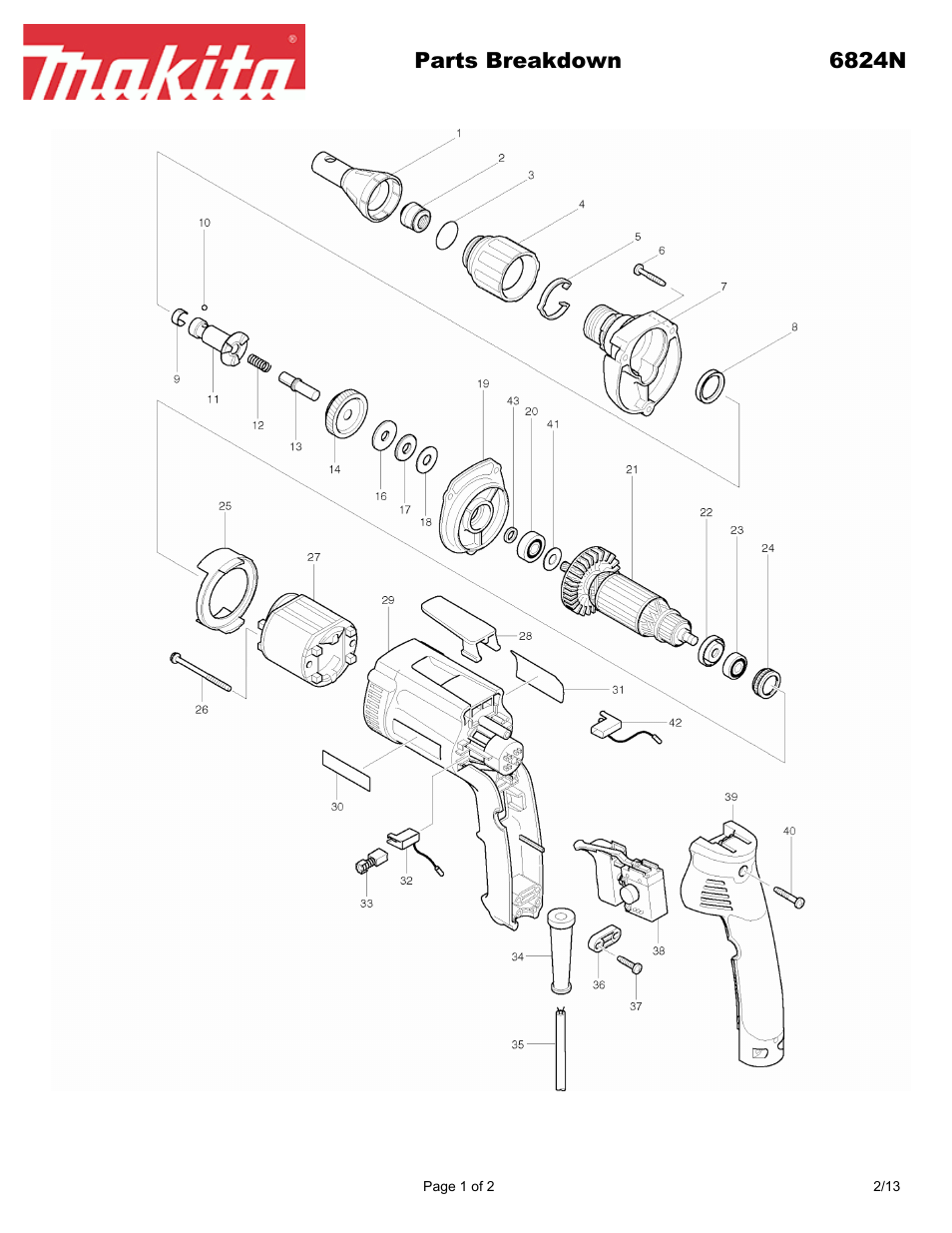 Makita 6823N User Manual | 2 pages