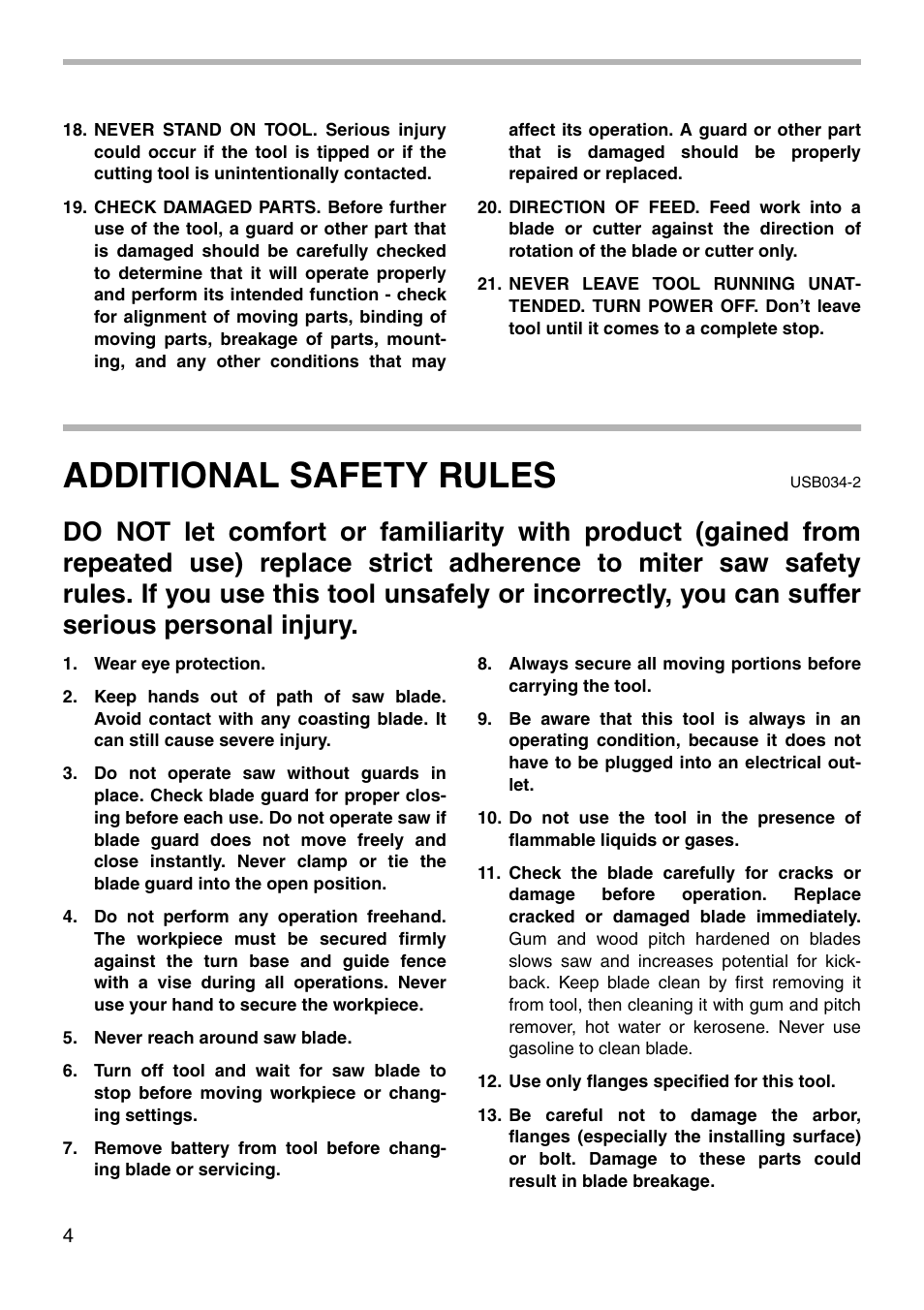 Additional safety rules | Makita BLS820 User Manual | Page 4 / 36