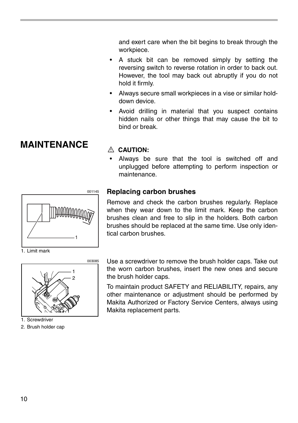Maintenance | Makita DA6300 User Manual | Page 10 / 16