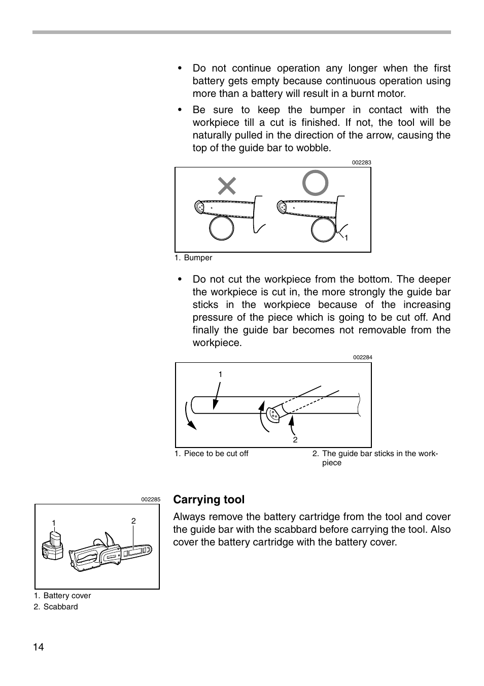 Carrying tool | Makita UC170D User Manual | Page 14 / 20