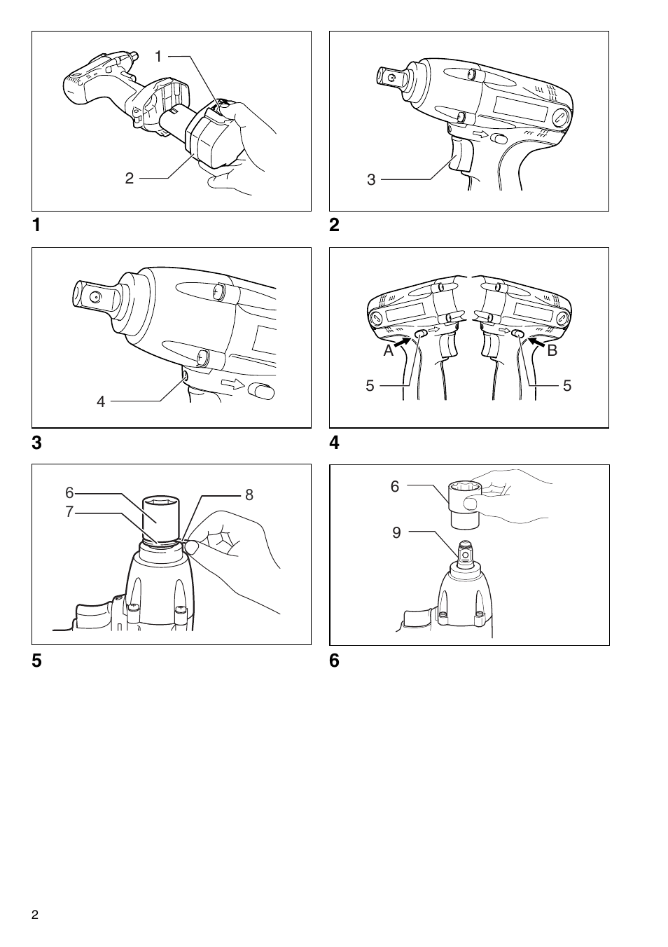 Makita Cordless Impact Wrench 6934FD User Manual | Page 2 / 48