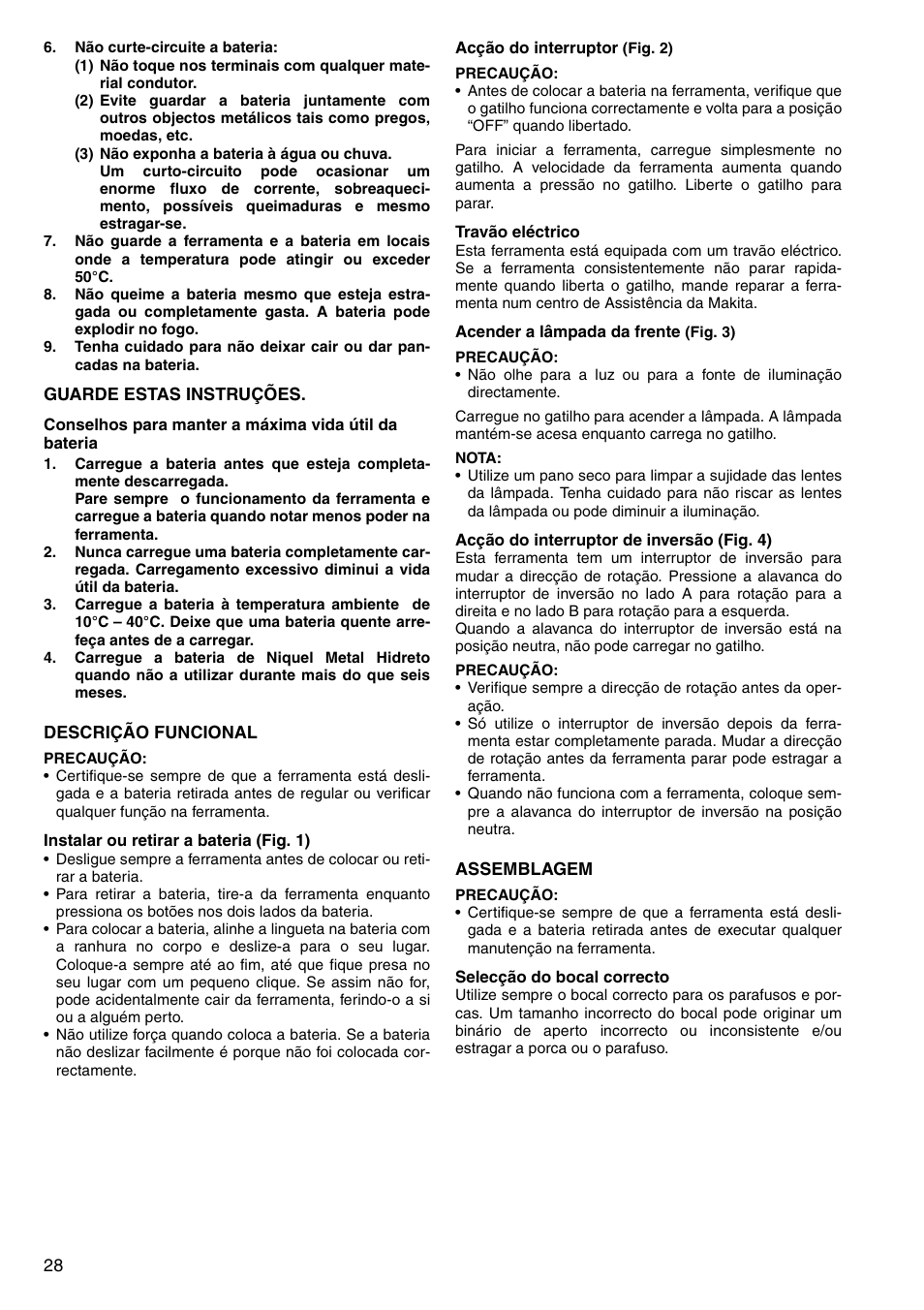 Makita Cordless Impact Wrench 6934FD User Manual | Page 28 / 48