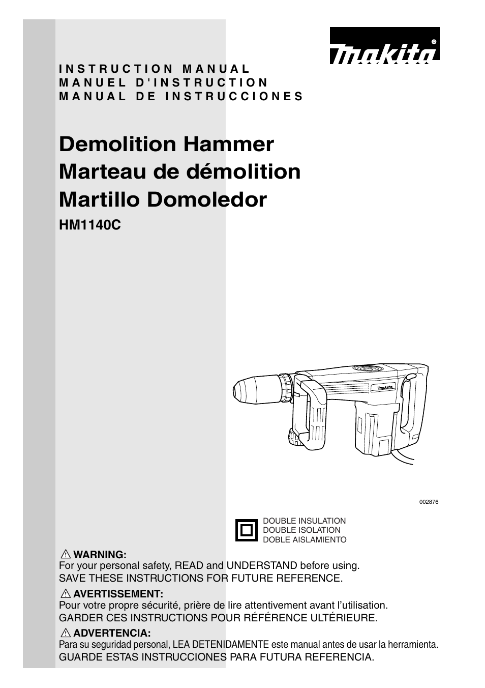 Makita HM1140C User Manual | 24 pages