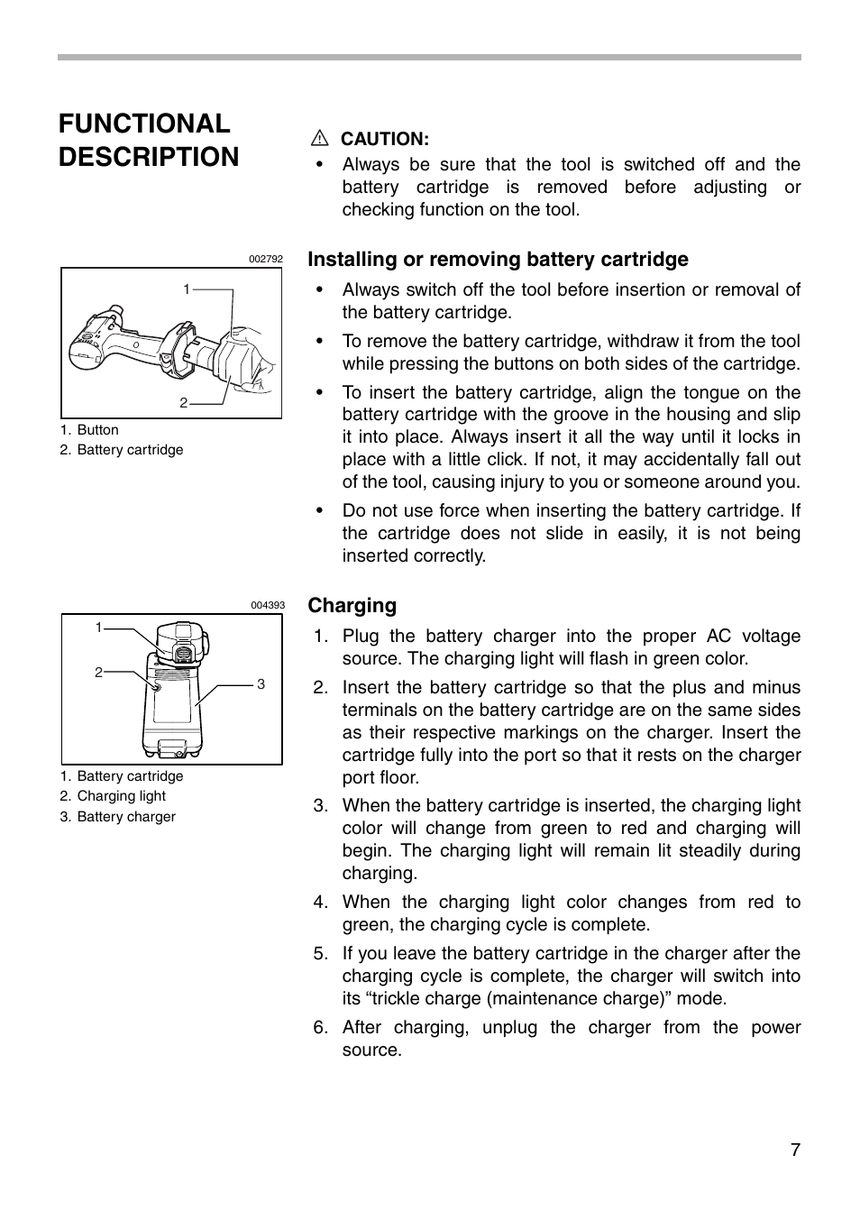 Functional description | Makita 6916D User Manual | Page 7 / 20