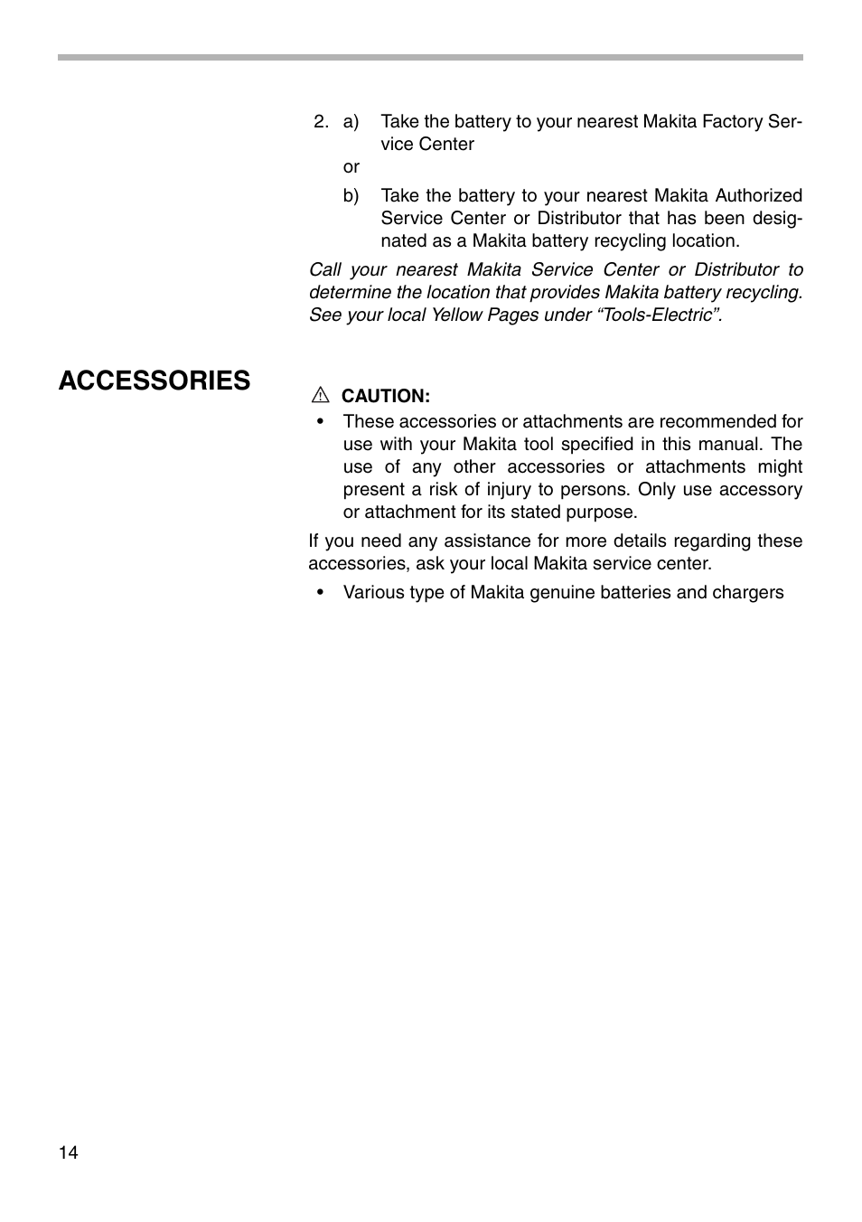 Accessories | Makita 6934 User Manual | Page 14 / 20