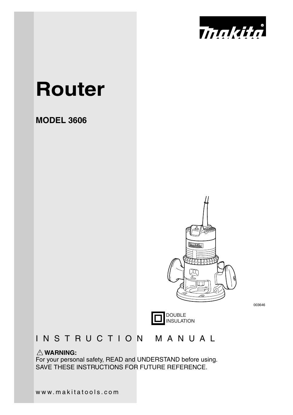Makita 3606 User Manual | 16 pages