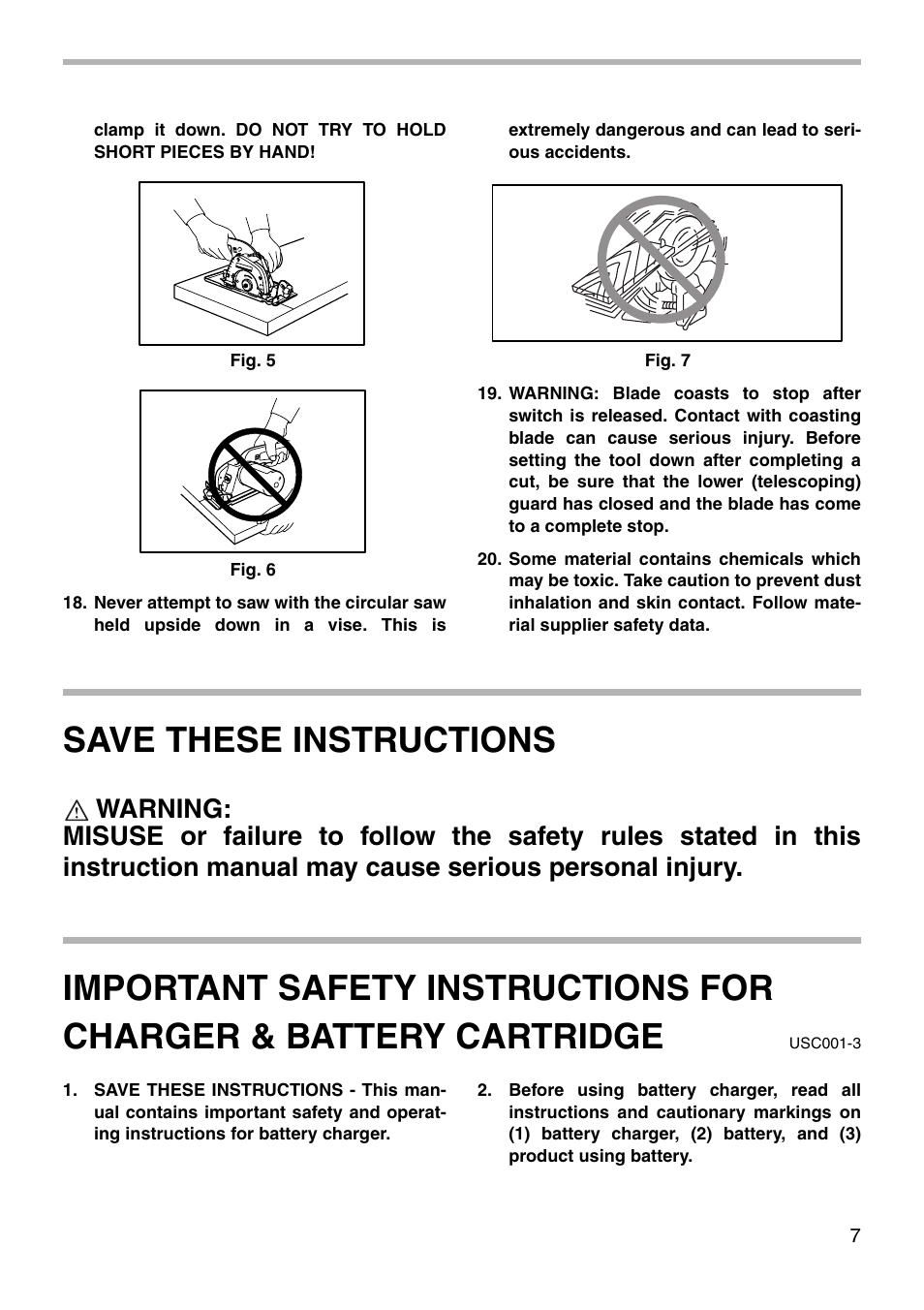 Save these instructions | Makita 5090D User Manual | Page 7 / 20