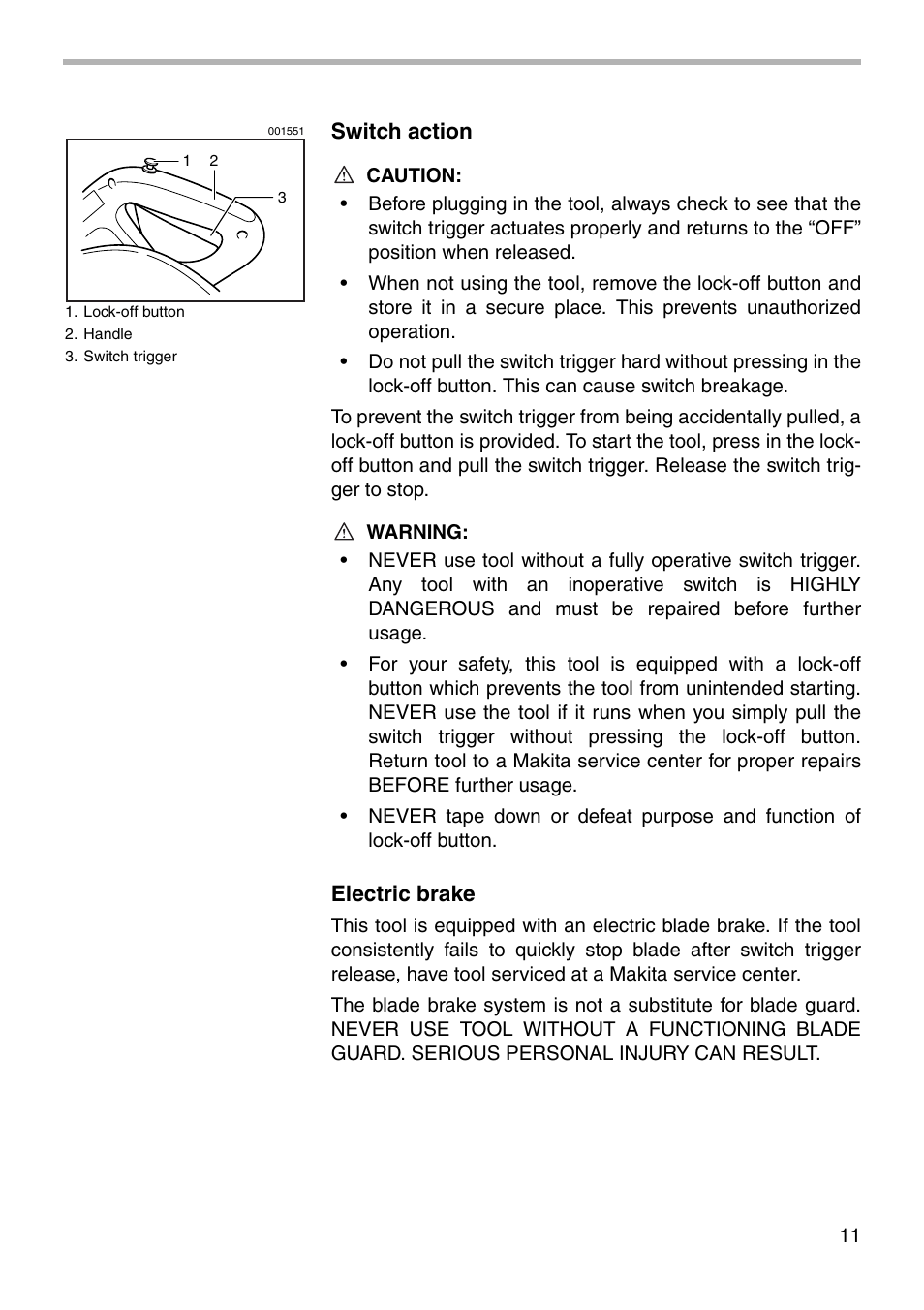 Makita LS1212 User Manual | Page 11 / 36
