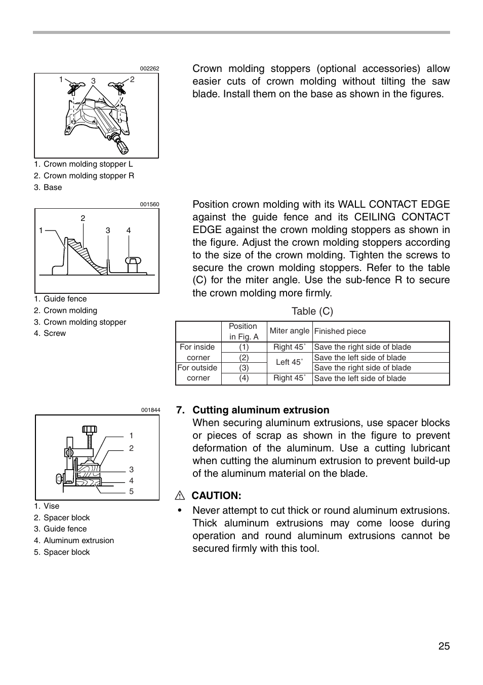 Table (c) | Makita LS1212 User Manual | Page 25 / 36