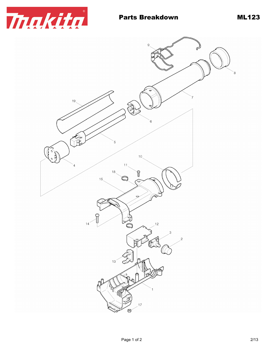 Makita ML12 User Manual | 2 pages