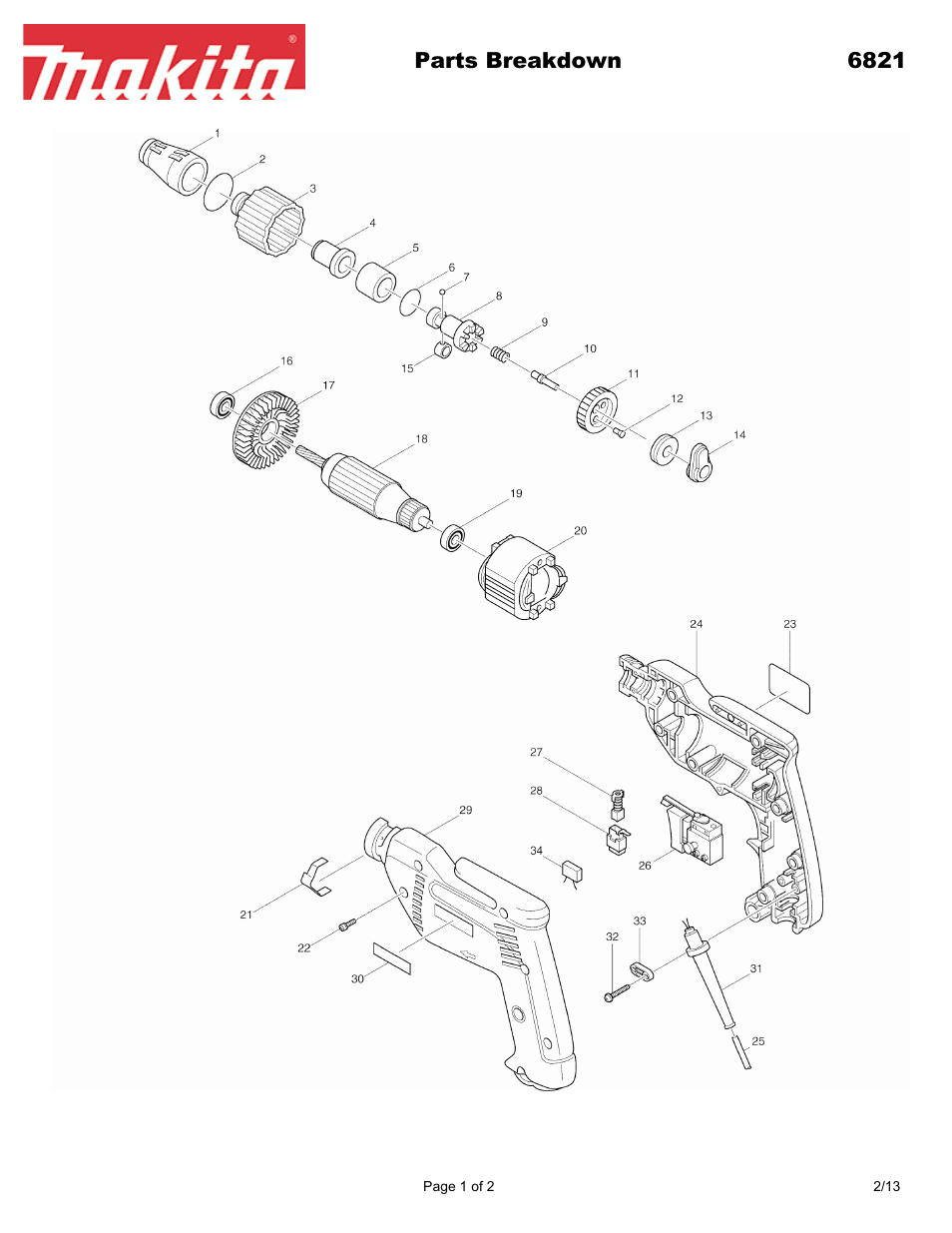 Makita 682 User Manual | 2 pages