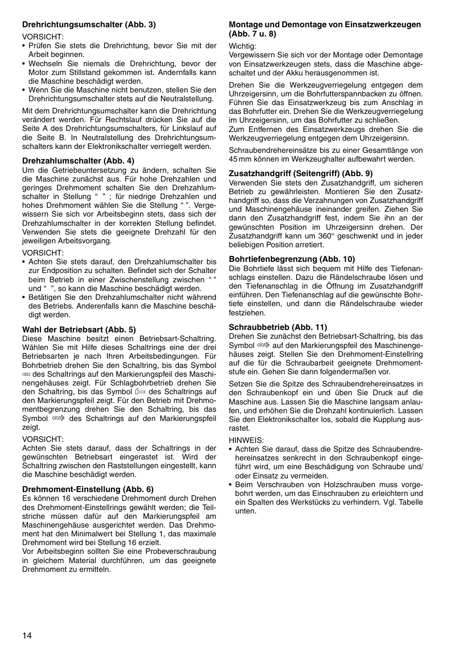 Makita 8443D User Manual | Page 14 / 64