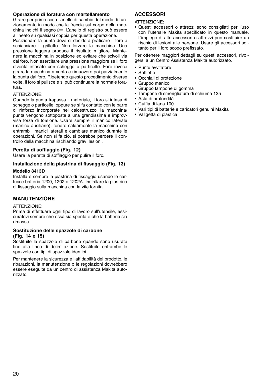 Makita 8443D User Manual | Page 20 / 64