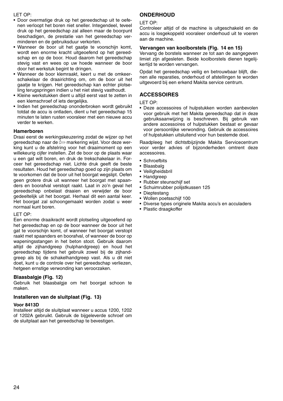 Makita 8443D User Manual | Page 24 / 64