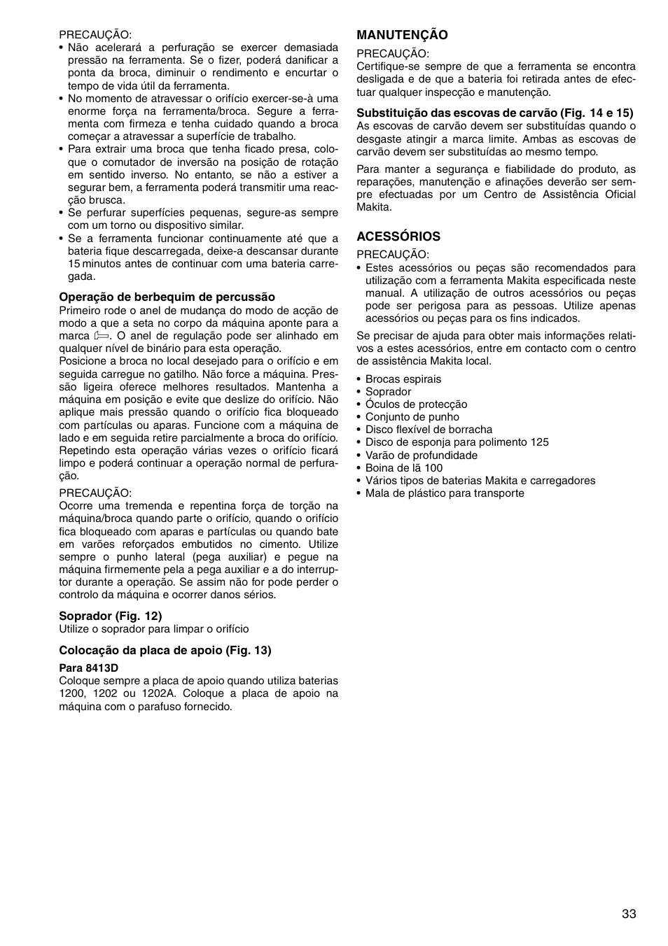 Makita 8443D User Manual | Page 33 / 64