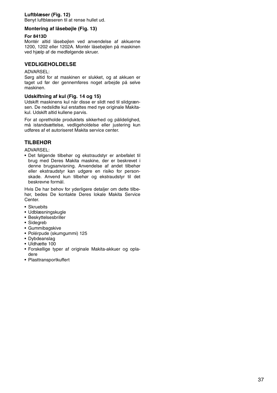 Makita 8443D User Manual | Page 37 / 64