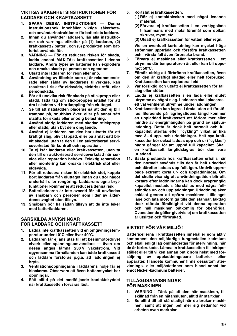 Makita 8443D User Manual | Page 39 / 64