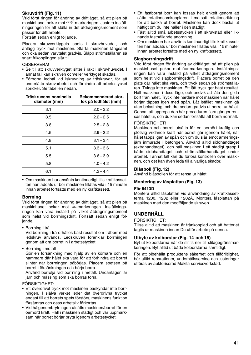 Makita 8443D User Manual | Page 41 / 64