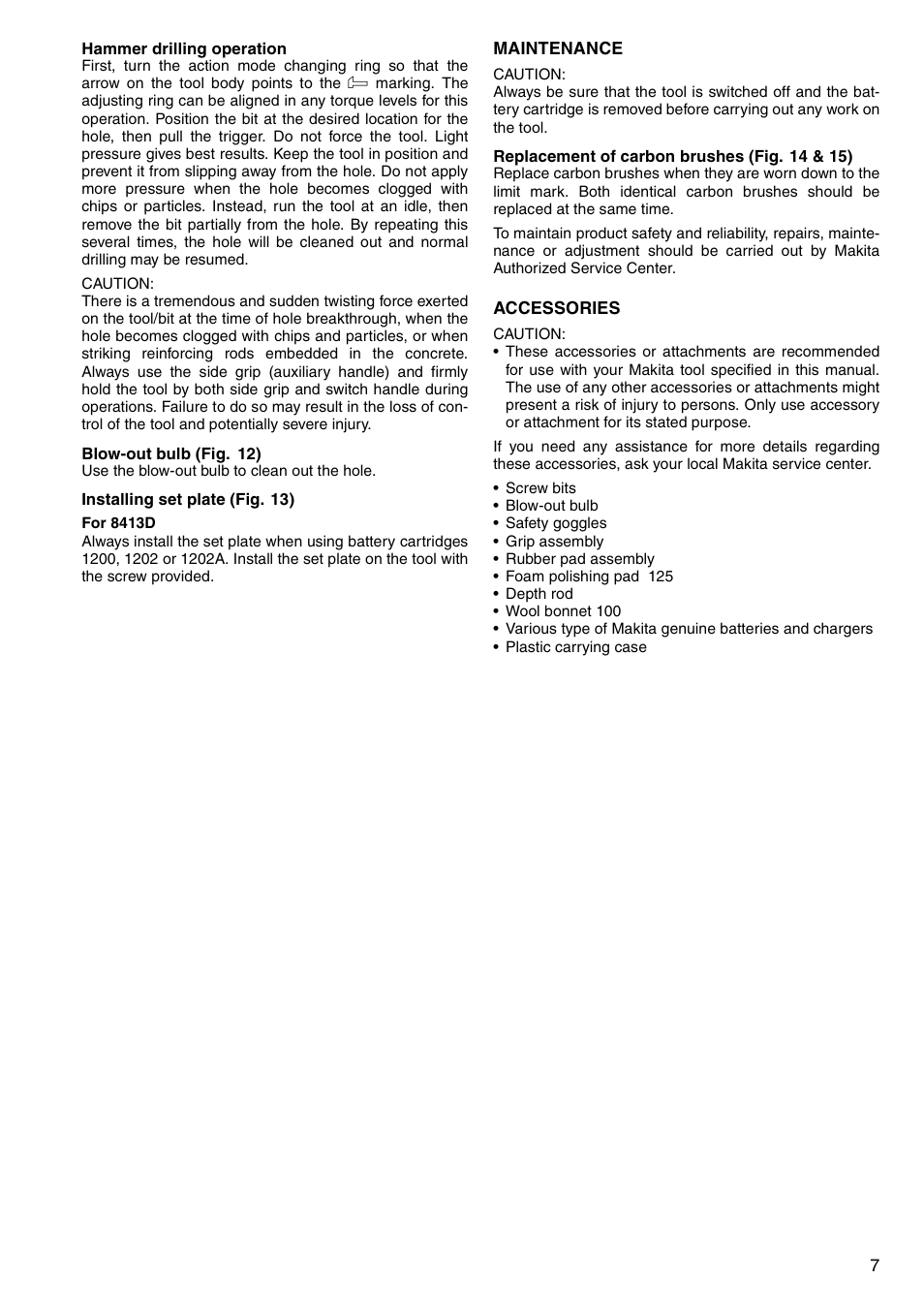 Makita 8443D User Manual | Page 7 / 64