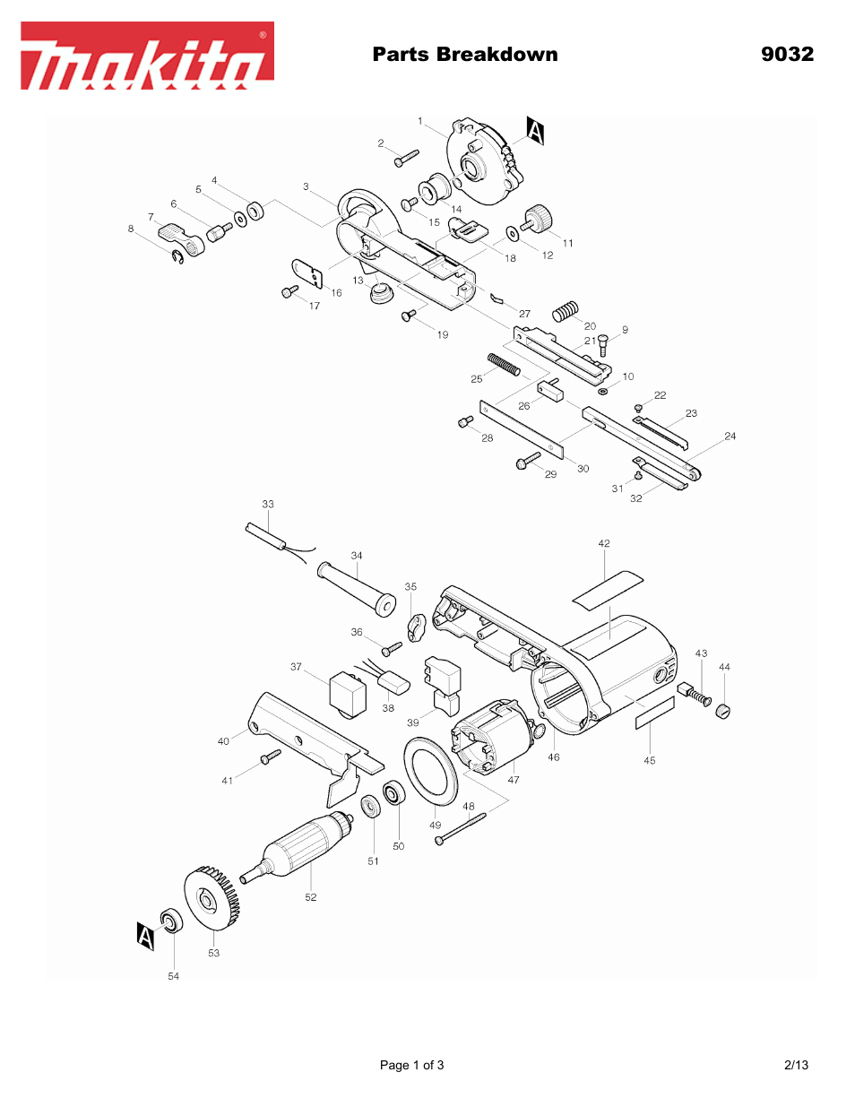 Makita 9032 User Manual | 3 pages