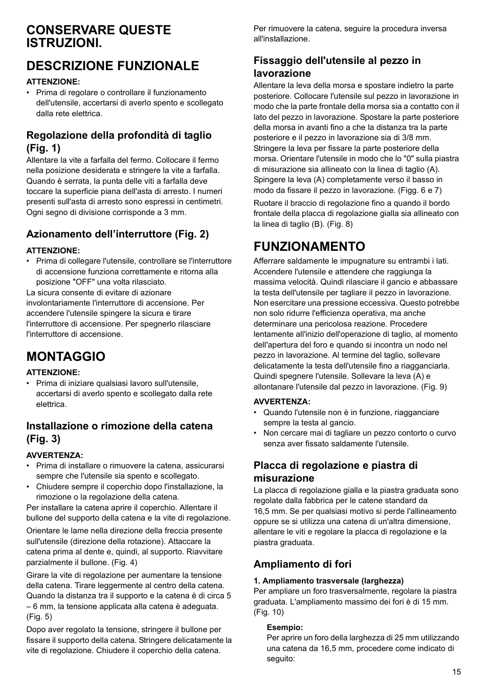 Montaggio, Funzionamento | Makita 7104L User Manual | Page 15 / 48