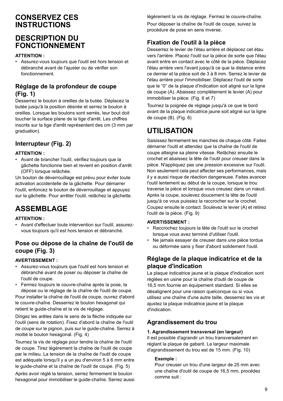 Assemblage, Utilisation | Makita 7104L User Manual | Page 9 / 48