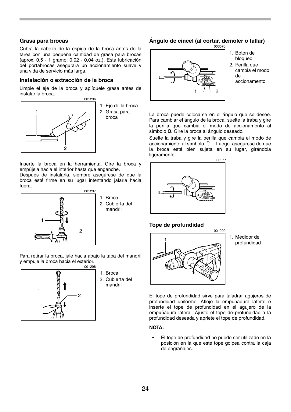 Makita HR2451 User Manual | Page 24 / 28