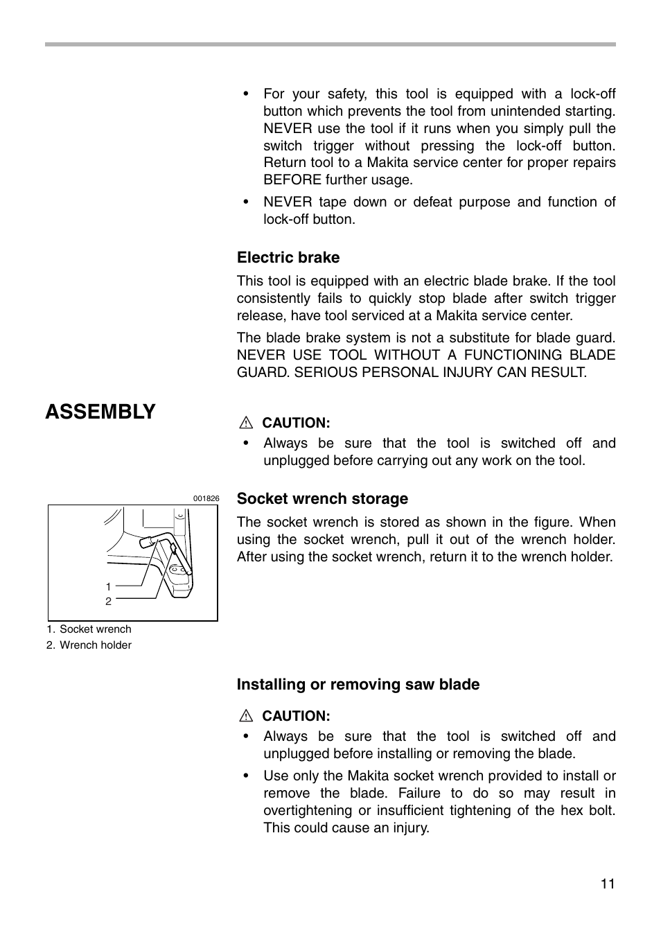 Assembly | Makita LS1221 User Manual | Page 11 / 32