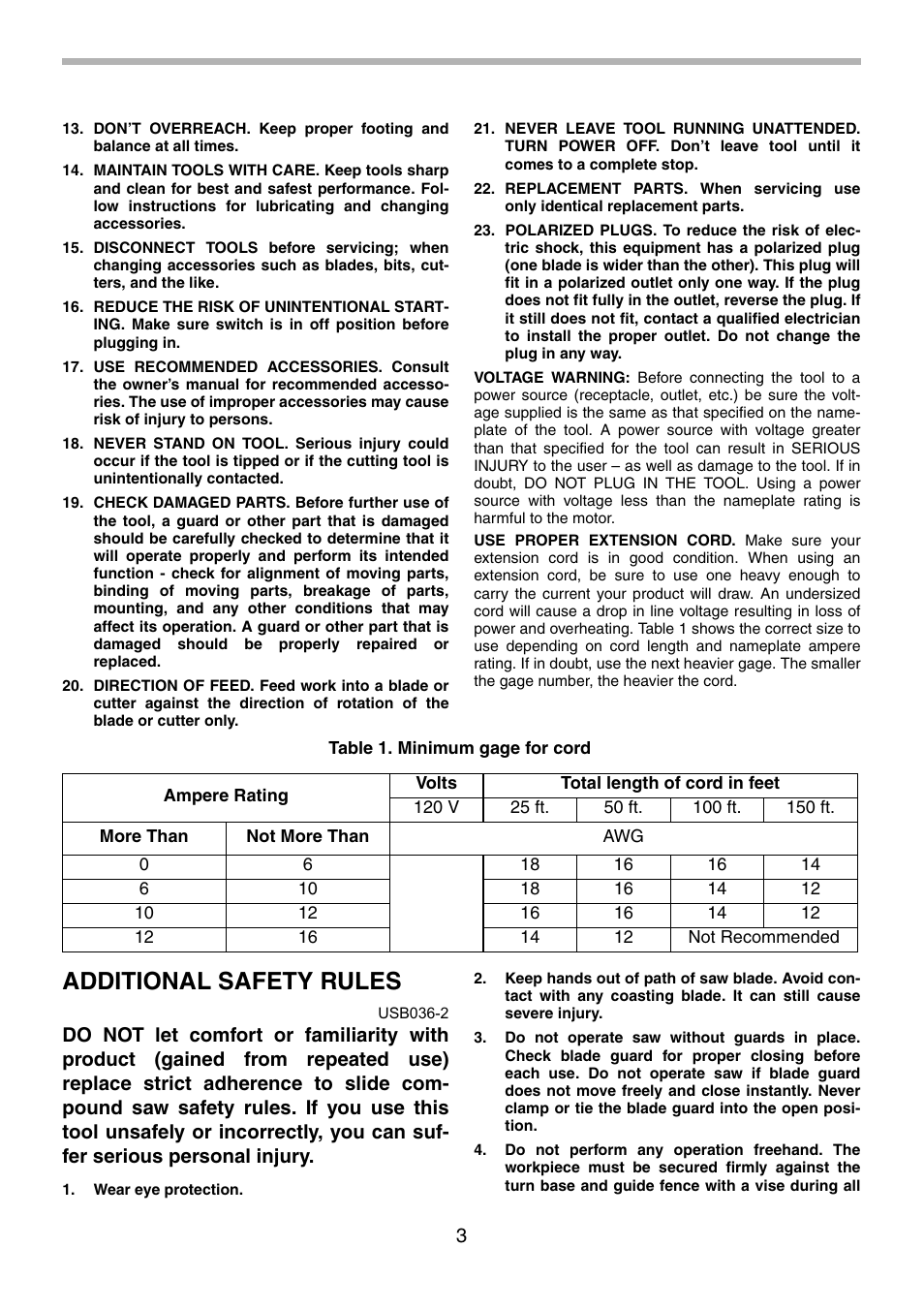 Additional safety rules | Makita LS1013 User Manual | Page 3 / 72