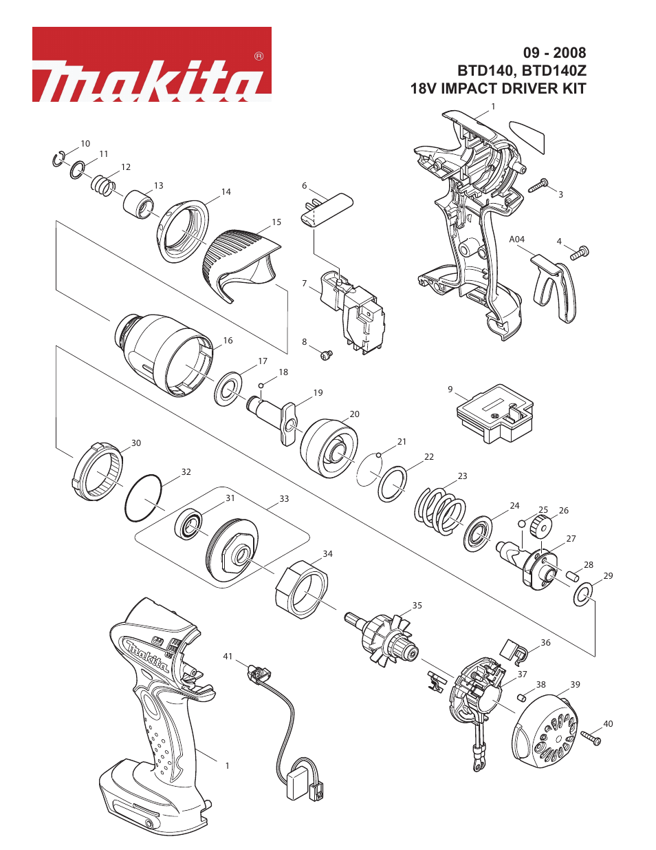 Makita BTD140Z User Manual | 3 pages