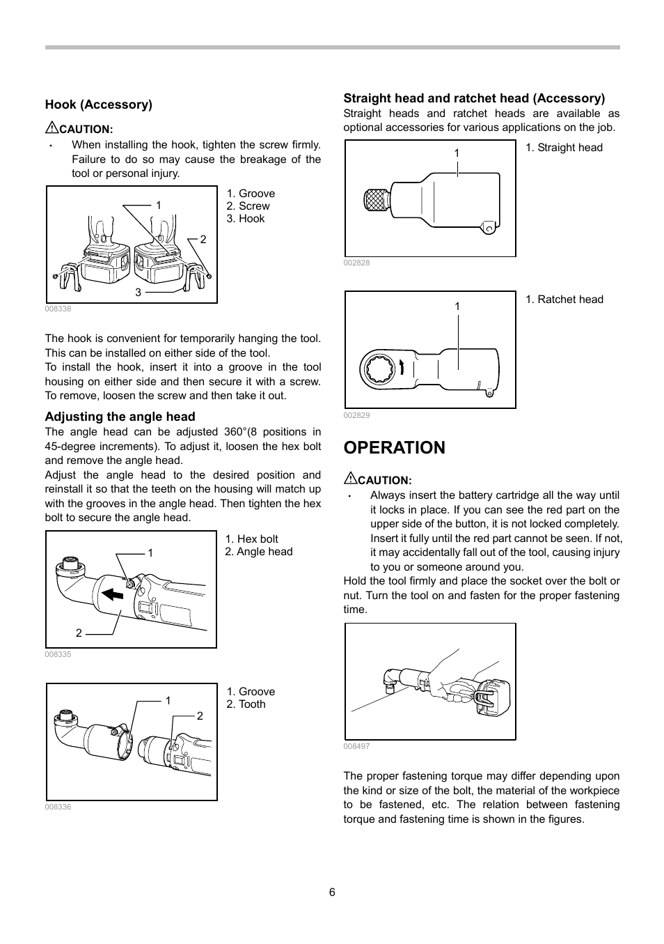 Operation | Makita BTL063 User Manual | Page 6 / 28
