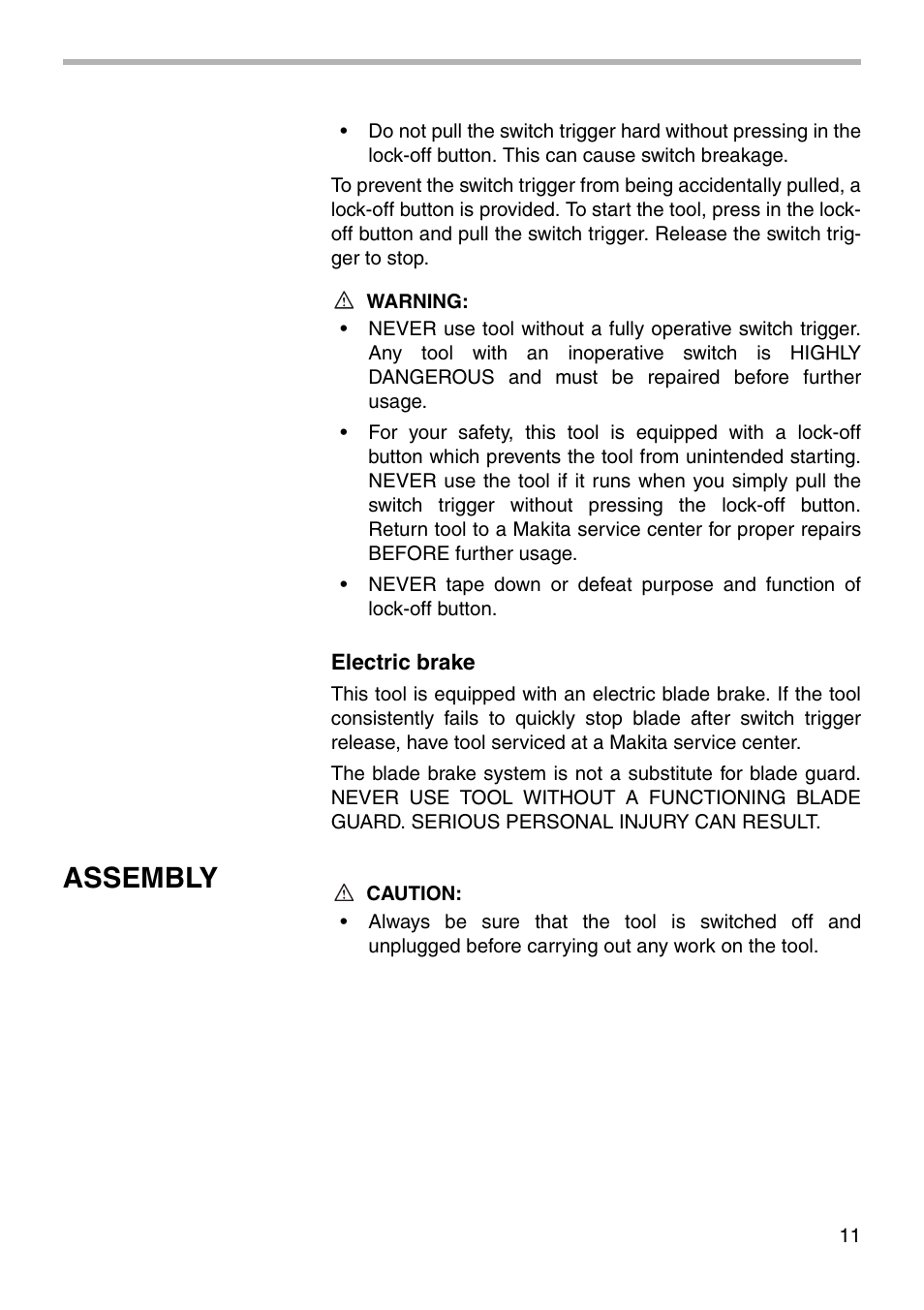 Assembly | Makita LS0711Z User Manual | Page 11 / 32