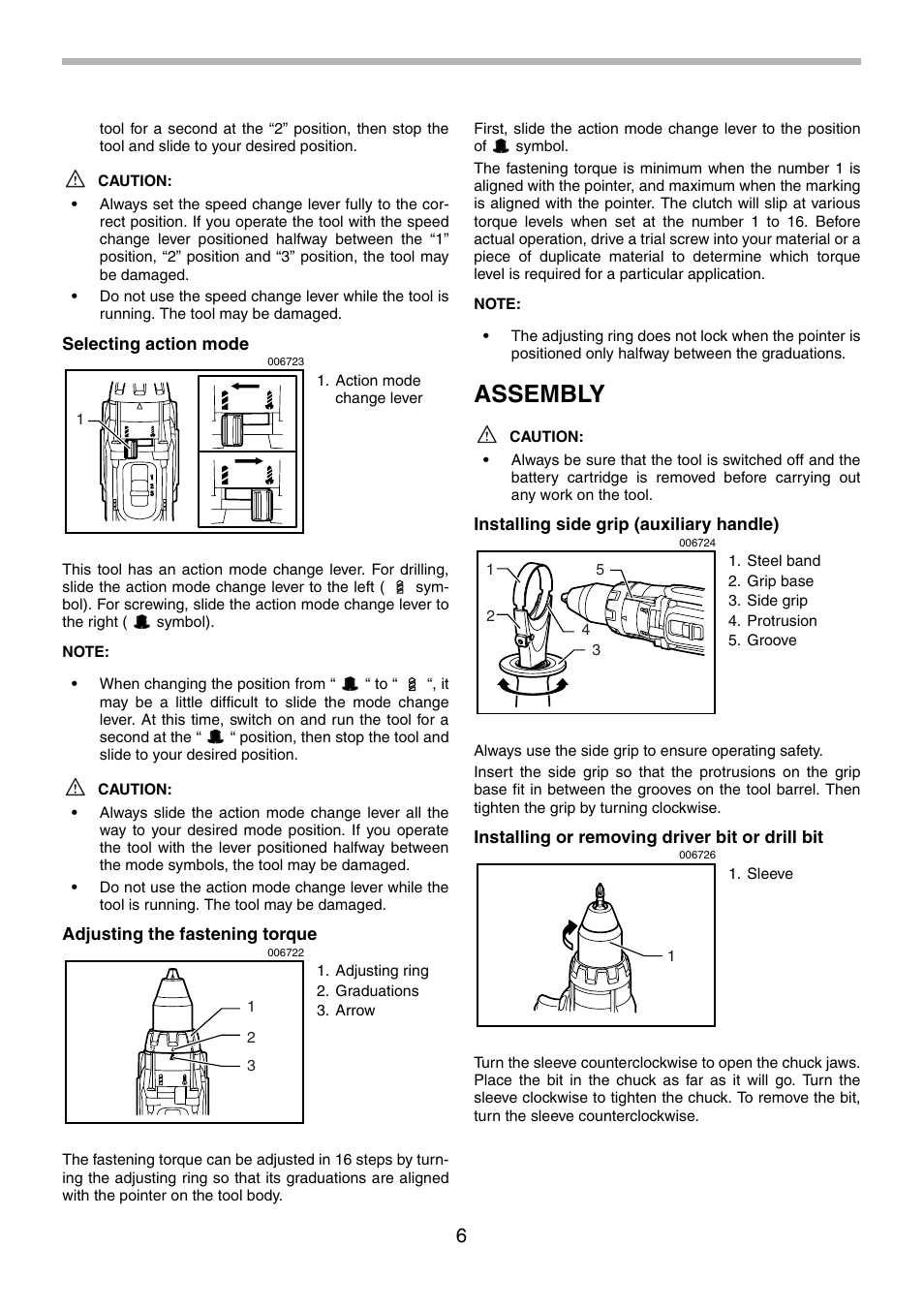 Assembly | Makita BDF441 User Manual | Page 6 / 28