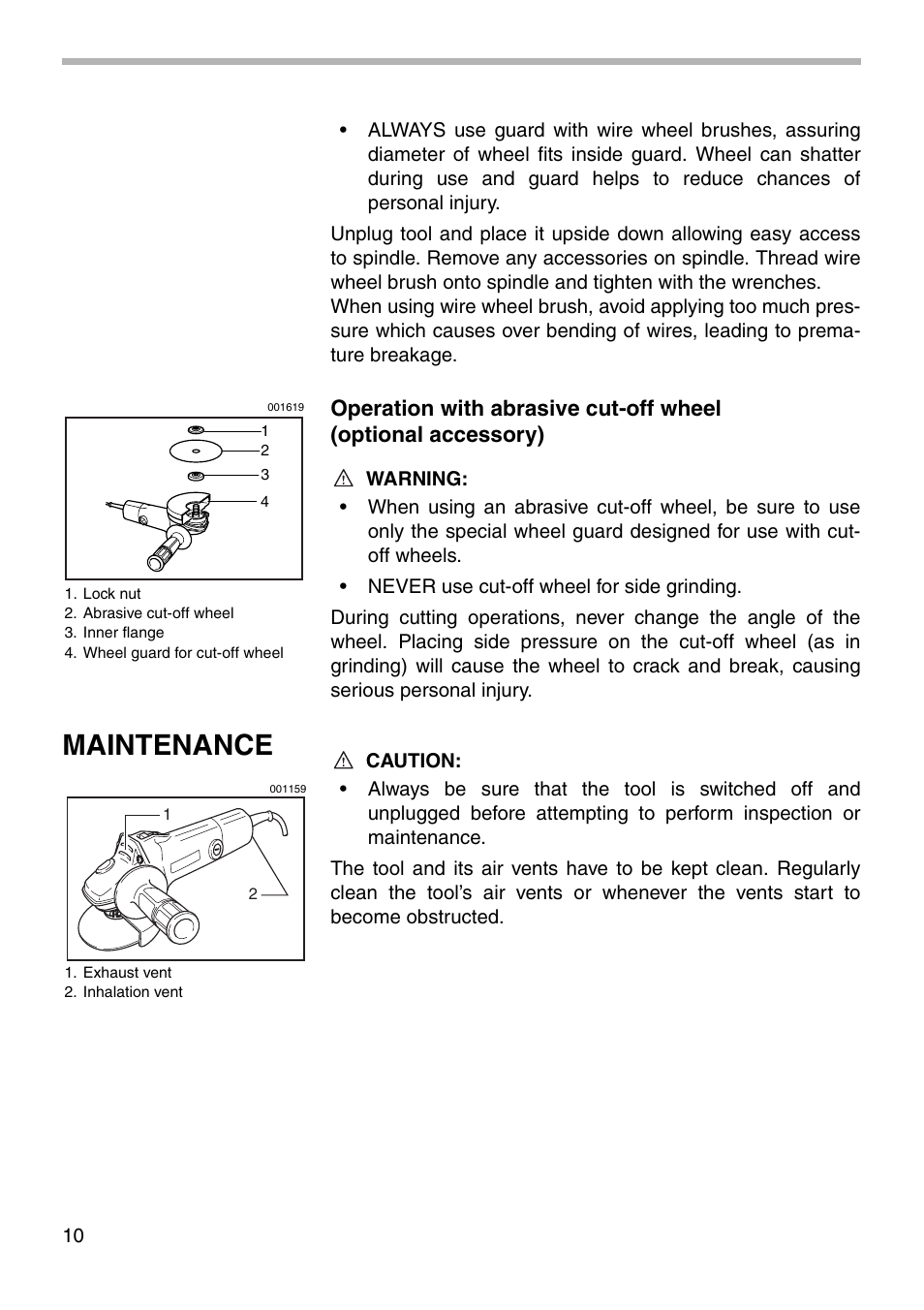 Maintenance | Makita 9523NBH User Manual | Page 10 / 16