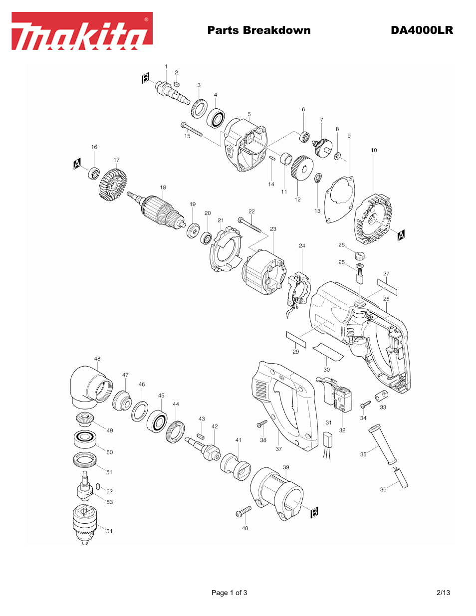 Makita DA4000LR User Manual | 3 pages