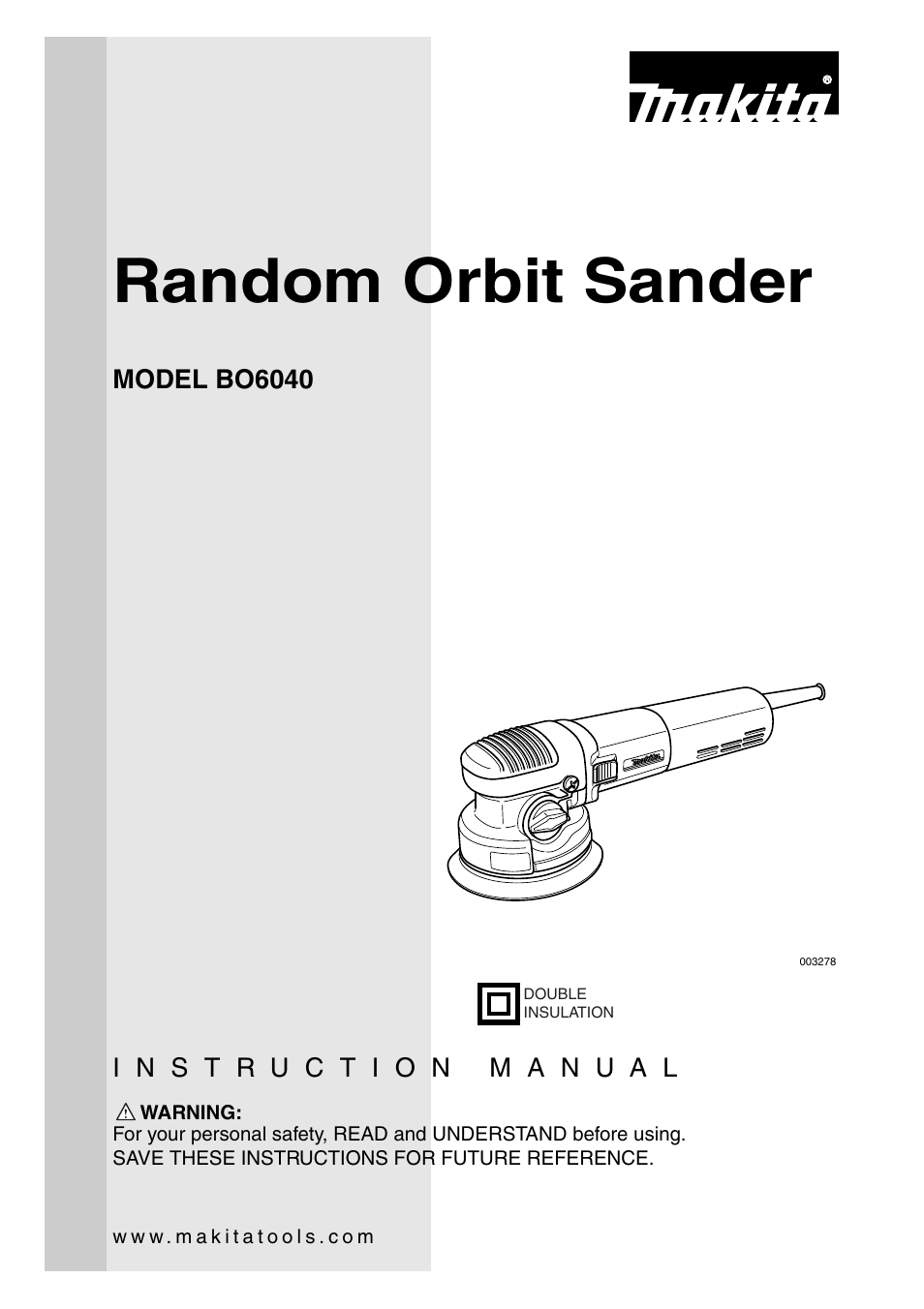 Makita BO6040 003278 User Manual | 16 pages