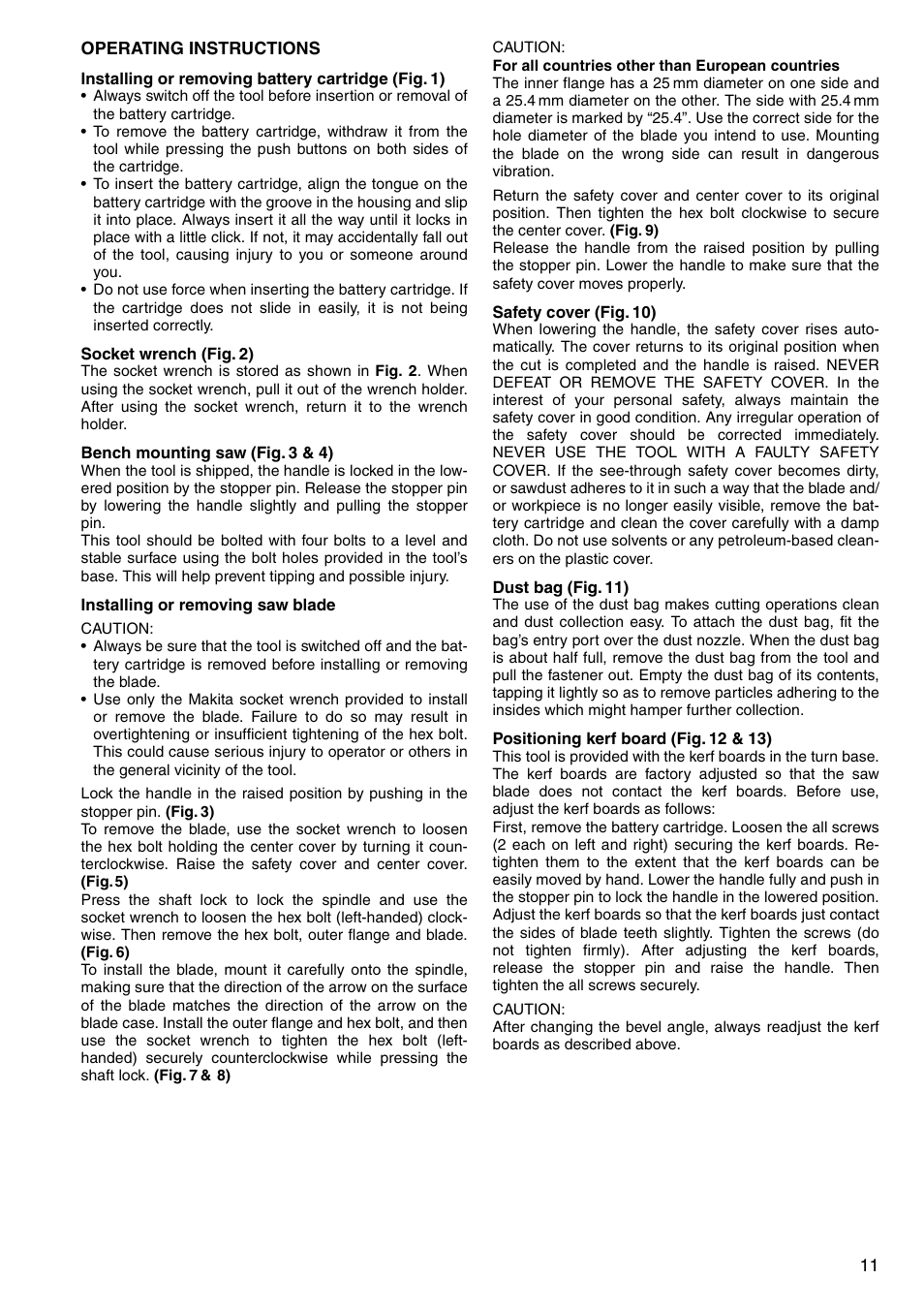 Makita LS800D User Manual | Page 11 / 88