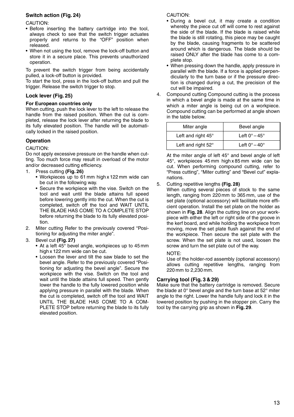 Makita LS800D User Manual | Page 13 / 88