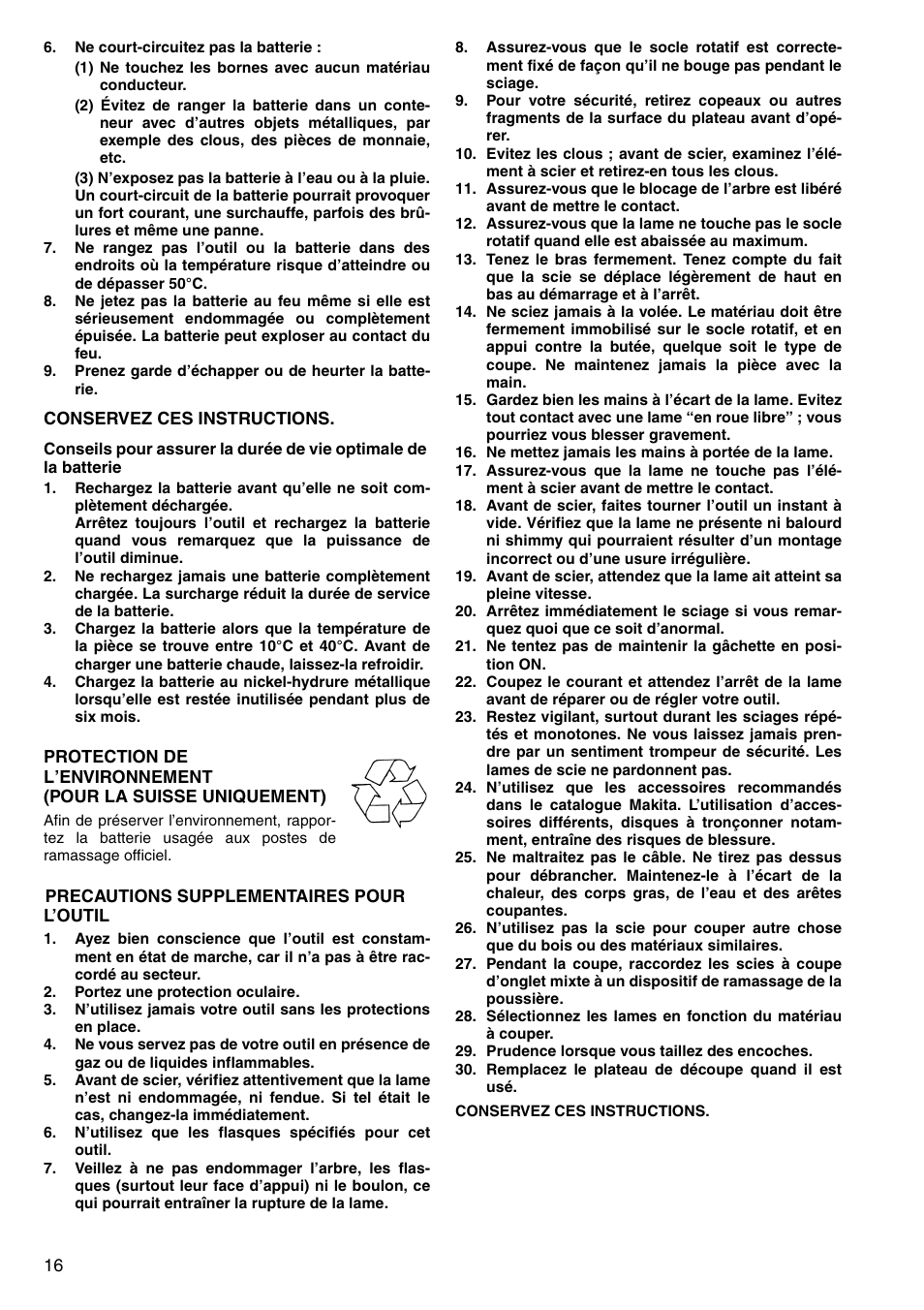 Makita LS800D User Manual | Page 16 / 88