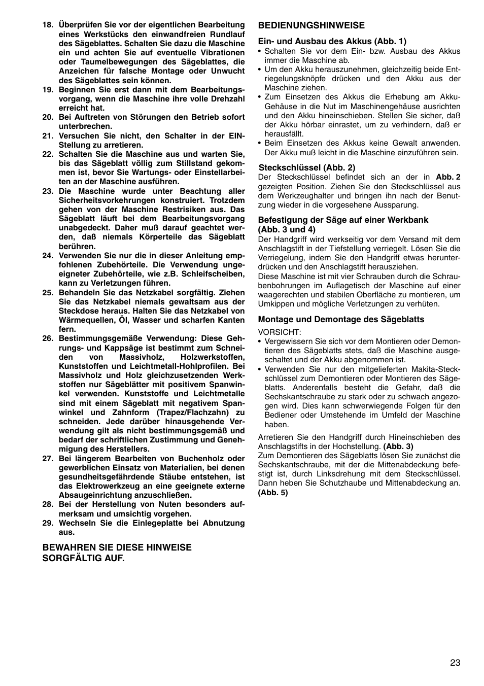 Makita LS800D User Manual | Page 23 / 88